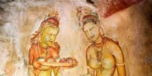 Frescoes of beautiful Lankan women